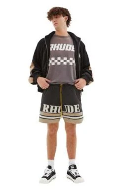 RHUDERhude Logo Short - Black/Khaki -Patagonia Clothing Shop Rhude Logo Short Black Khaki 20230906231723