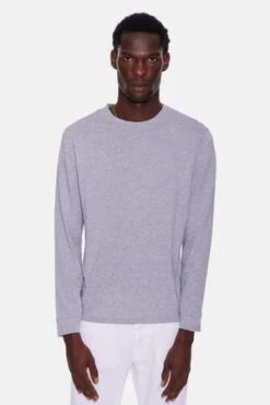 Blue&CreamSmooth Long Sleeve Tee - Heather Grey