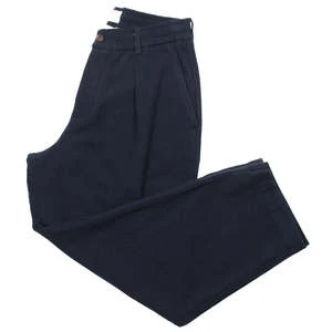 Universal WorksRecycled Soft Wool Oxford Pant - Navy 3 Universal WorksRecycled Soft Wool Oxford Pant - Navy