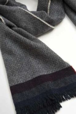 Begg X CoWash Vaudie Weavers Scarf - Navy/Burgundy -Patagonia Clothing Shop Wash Vaudie Weavers Scarf Navy Burgundy 20220825181802 1
