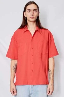 YMCMitchum Short Sleeve Shirt - Red