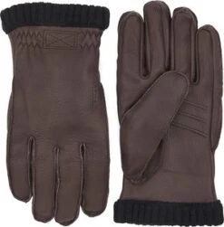 Shop Homme Femme Inc.Deerskin Primaloft Rib Glove - Chocolate