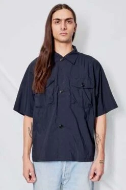 N-hoolywoodHalf Sleeve Button Up - Black
