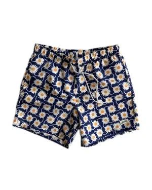 Batherradial Swim Trunk - Navy Radial Flower 3 Batherradial Swim Trunk - Navy Radial Flower